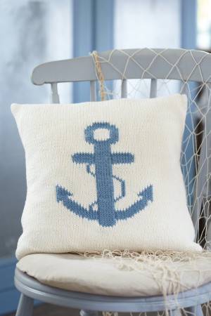 Anchor Cushion Cover Knitting Pattern - The Knitting Network