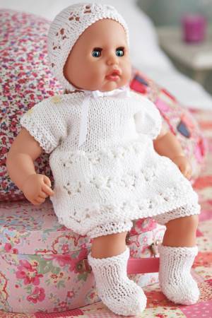 Baby Doll Clothes Set Knitting Pattern - The Knitting Network