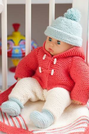 Baby Doll Jacket, Accessories And Blanket Set Knitting Pattern - The Knitting Network