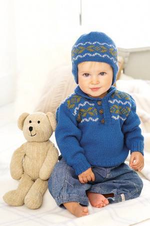 Baby Fair Isle Sweater And Hat Knitting Patterns