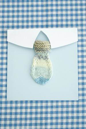 Father's Day card with knitted tie