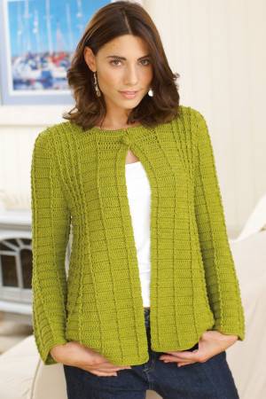 Fit And Flare Womens Jacket Crochet Pattern - The Knitting Network