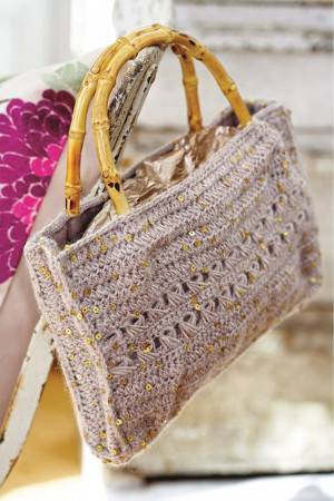 Crochet sequins into this sparkly bag for real glamour