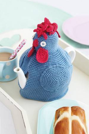 Keep your pot of tea warm with a crochet hen cosy