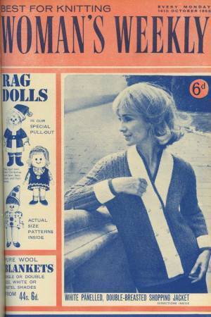Cover of 1960s Woman's Weekly featuring casual retro women's jacket