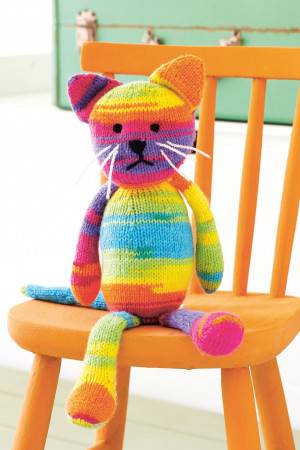 Rainbow Cat Toy Knitting Pattern