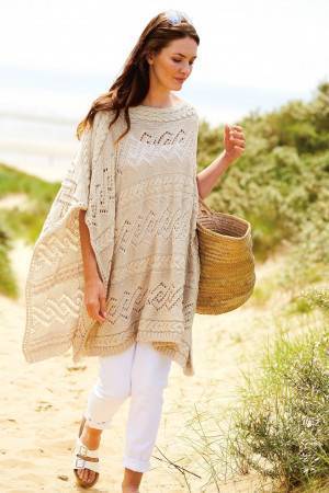 Women's knitted poncho