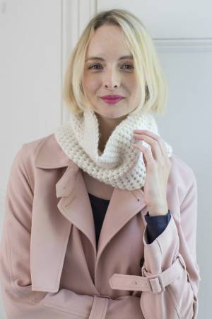 Ladies' knitted cowl scarf style accessory