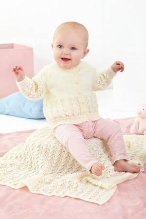 Cardigan and Blanket in King Cole Big Value Baby 3 Ply (5508)
