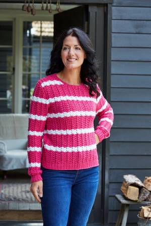 Raspberry Ripple Sweater