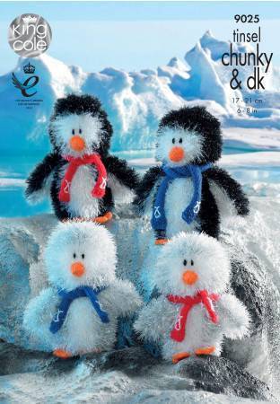Penguins in King Cole Tinsel Chunky (9025)