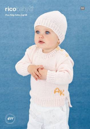 Sweater and Hat in Rico Baby Cotton Soft DK (401)
