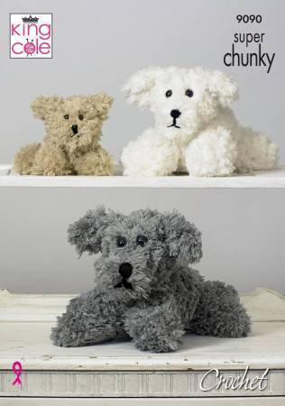 Dog Family knitted in King Cole Tufty (9090)