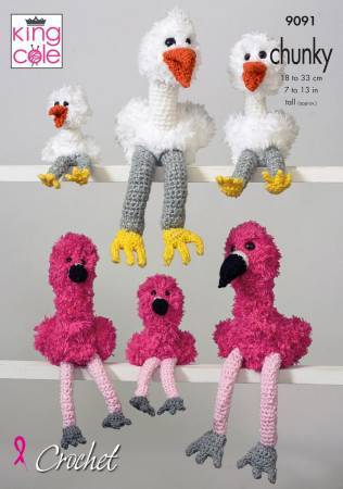Stork and Flamingo Families in King Cole Tufty (9091)