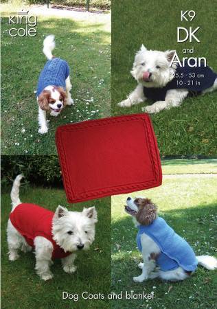 Dog Coats and Blankets knitted in King Cole Big Value DK and Big Value Aran (K9)