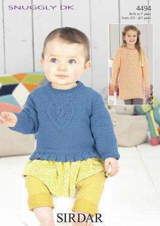 Sweater and Dress in Sirdar Snuggly DK (4494)