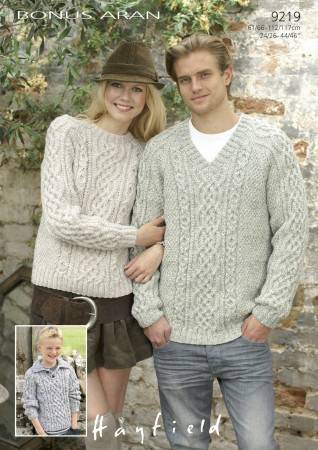 Sweaters in Hayfield Bonus Aran (9219)