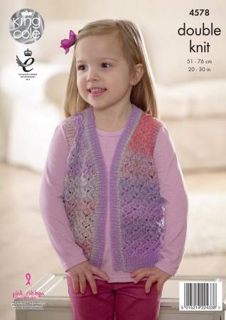 Cardigan and Waistcoat in King Cole Sprite DK (4578)