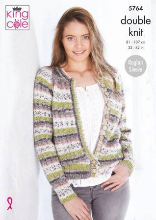 Sweater and Cardigan in King Cole Splash DK (5764)