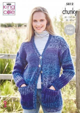 Cardigans in King Cole Autumn Chunky (5812)