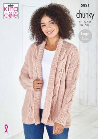 Jacket and Sweater in King Cole Big Value Chunky (5821)