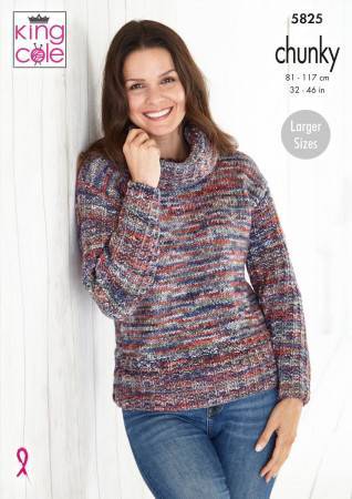 Sweaters in King Cole Shadow Chunky (5825)