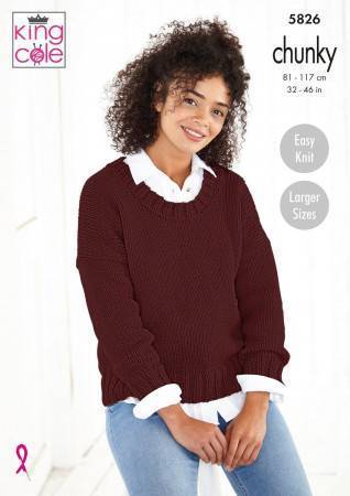 Sweater and Cardigan in King Cole Ultra Soft Chunky (5826)