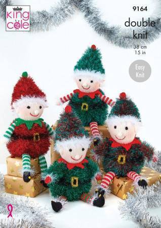 Playful Elves in King Cole Tinsel Chunky (9164)