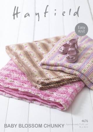 Blankets in Hayfield Baby Blossom Chunky (4676)