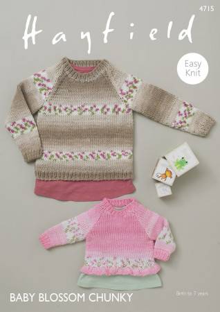 Sweaters in Hayfield Baby Blossom Chunky (4715)