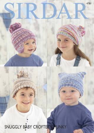 Hats in Sirdar Snuggly Baby Crofter Chunky (4781)
