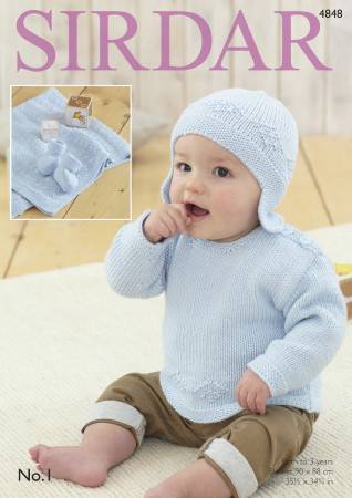 Sweater, Helmet, Bootees and Blanket (4848)