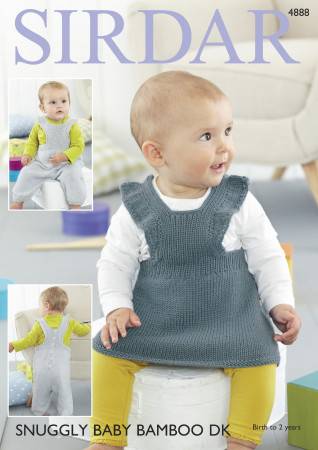 Pinafore Dress and Dungarees in Sirdar Baby Bamboo DK (4888)