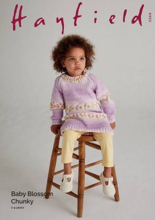 Sweater Dress in Hayfield Baby Blossom Chunky (5569)