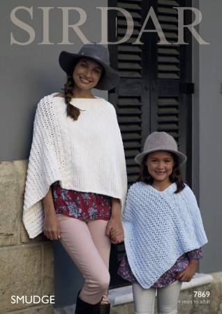 Poncho in Sirdar Smudge (7869)