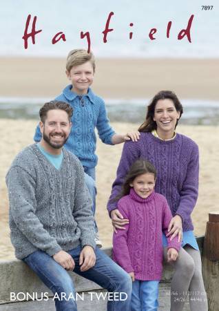 Sweaters in Hayfield Bonus Aran Tweed (7897)