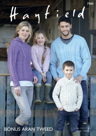 Sweaters in Hayfield Bonus Aran Tweed (7989)