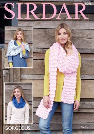 Wrap, Snood and Scarf in Sirdar Gorgeous (8096)