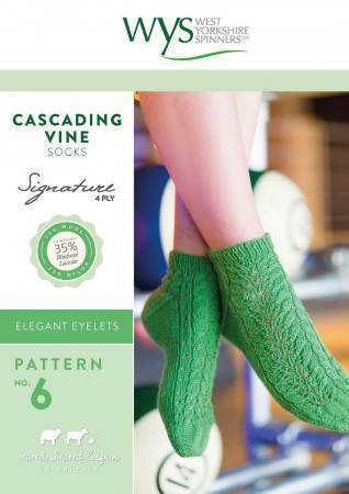 Cascading Vine Socks in West Yorkshire Spinners Signature 4 Ply Pattern