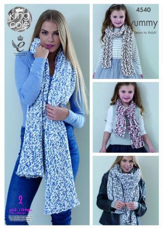 Shawls and Scarves in King Cole Yummy (4540)
