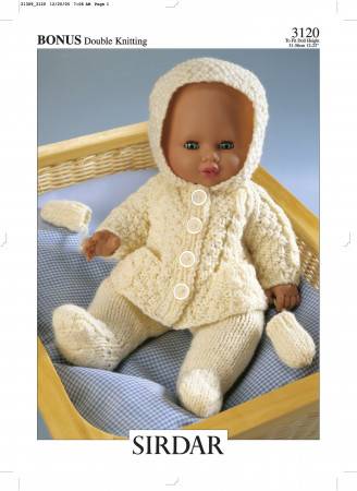 Doll's Outfit in Hayfield Baby Bonus DK (3120)