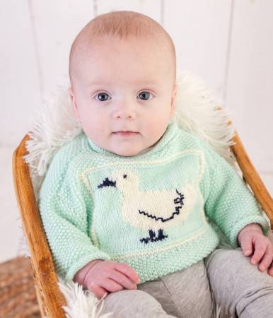 Little Duck Baby Sweater in Emu Treasure DK (2014)