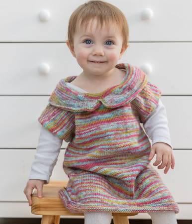 Child's Collared Dress Knitting Pattern in ABC Yarn Little Explorers