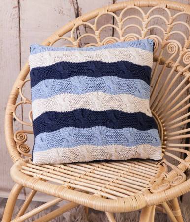 Scandi Style Cable Cushion in Emu Cotton DK