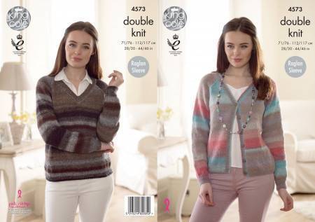 Sweater and Cardigan in King Cole Sprite DK (4573)