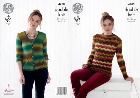 Sweater and Cardigan in King Cole Riot DK (4780)