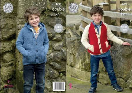 Jacket and Hoodie in King Cole Majestic DK (4924)