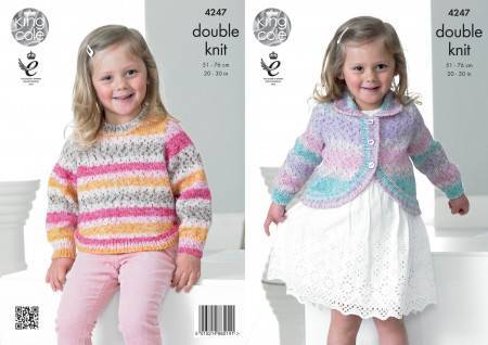 Sweater and Cardigan in King Cole Splash DK (4247)