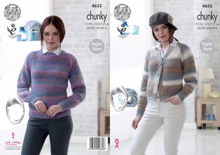 Cardigan and Sweater in King Cole Cotswold Chunky (4633)