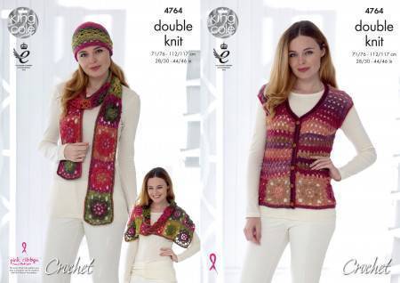 Waistcoat and Accessories in King Cole Riot DK (4764)
